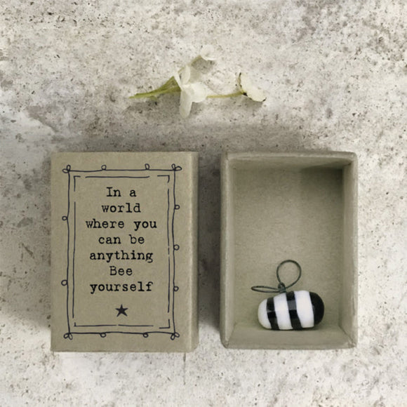 East of India Matchbox Porcelain Bee - Bee Yourself