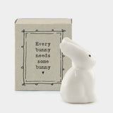 East of India Matchbox Porcelain Bunny - Everybody Needs Some Bunny