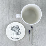 East of India Flowers In Mug Coaster - Sending You The Biggest Hug