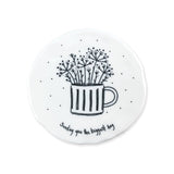 East of India Flowers In Mug Coaster - Sending You The Biggest Hug