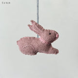 Set of Three Small Hanging Easter Rabbits