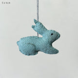 Set of Three Small Hanging Easter Rabbits