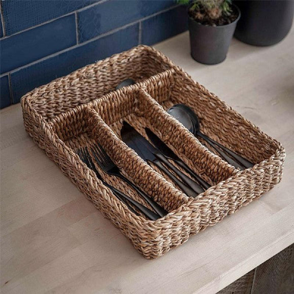 Garden Trading Brading Cutlery Tray Handwoven From Seagrass