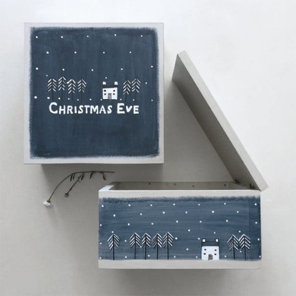 East of India Wooden Christmas Eve Box