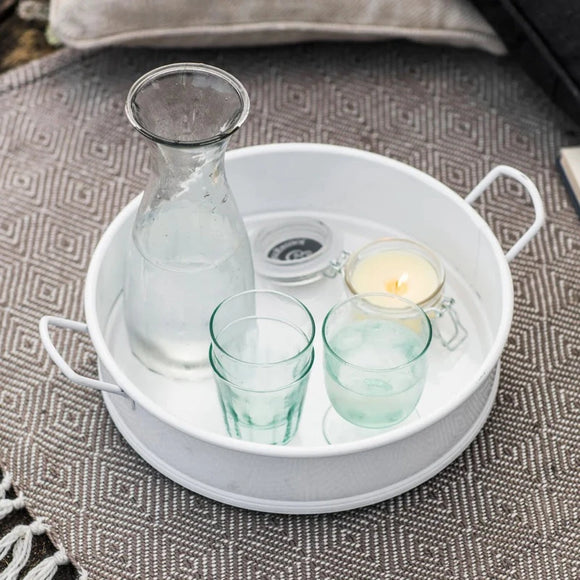 Classics White Drinks Tray From Garden Trading