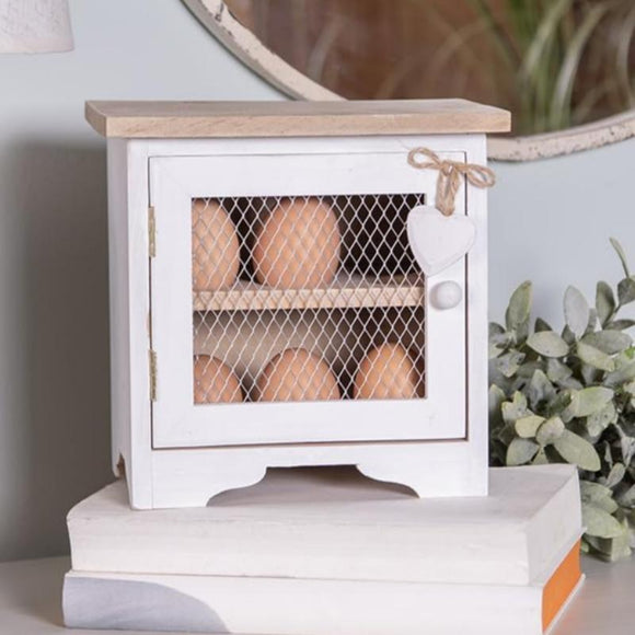 White Wooden Egg Rack