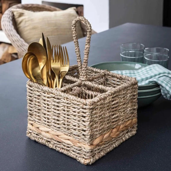 Bayford Woven Cutlery Caddy From Garden Trading