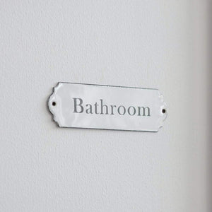 Enamel Bathroom Door Sign From Garden Trading