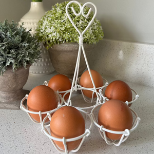 White Metal Egg Holder
