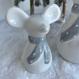 Set of Two Mice With Grey Scarves