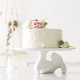 White Ceramic Hare Cake Stand