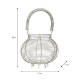 Brompton Wirework Egg Basket in Chalk Or Carbon From Garden Trading  