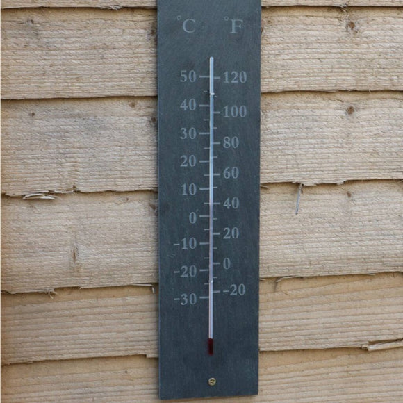 Black Slate Wall Thermometer from Garden Trading