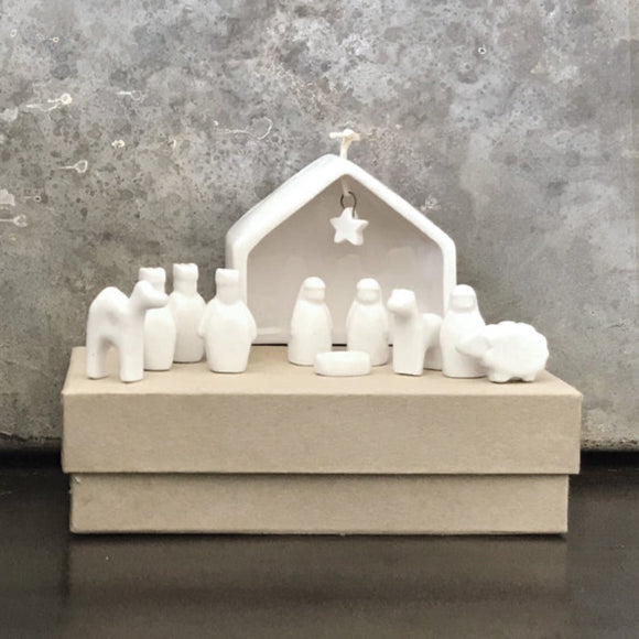 East of India Miniature Porcelain Nativity Set