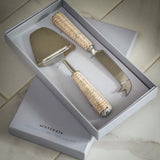 Set of Two Rattan Cheese Knives from Retreat Home