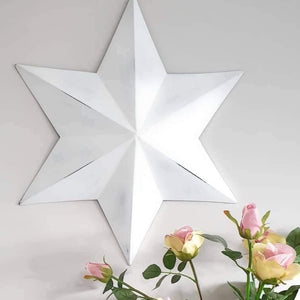 Whitewashed White Metal Wall Star