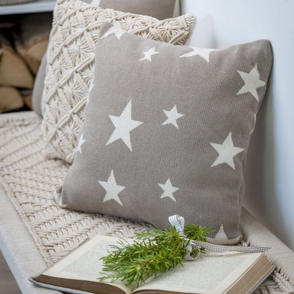 Grey slogan clearance cushion