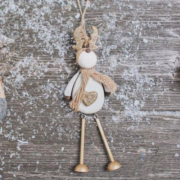 Wooden Christmas Reindeer Hanger from Biggie Best